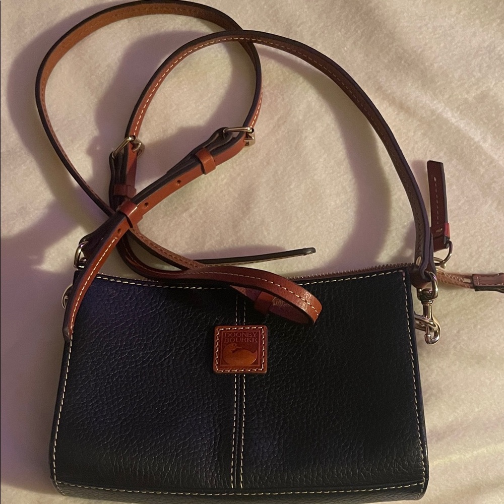Dooney & Bourke Black and Brown Crossbody Bag